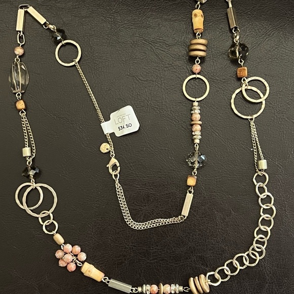 Loft Beaded Gold Plated Long Necklace - Picture 5 of 7